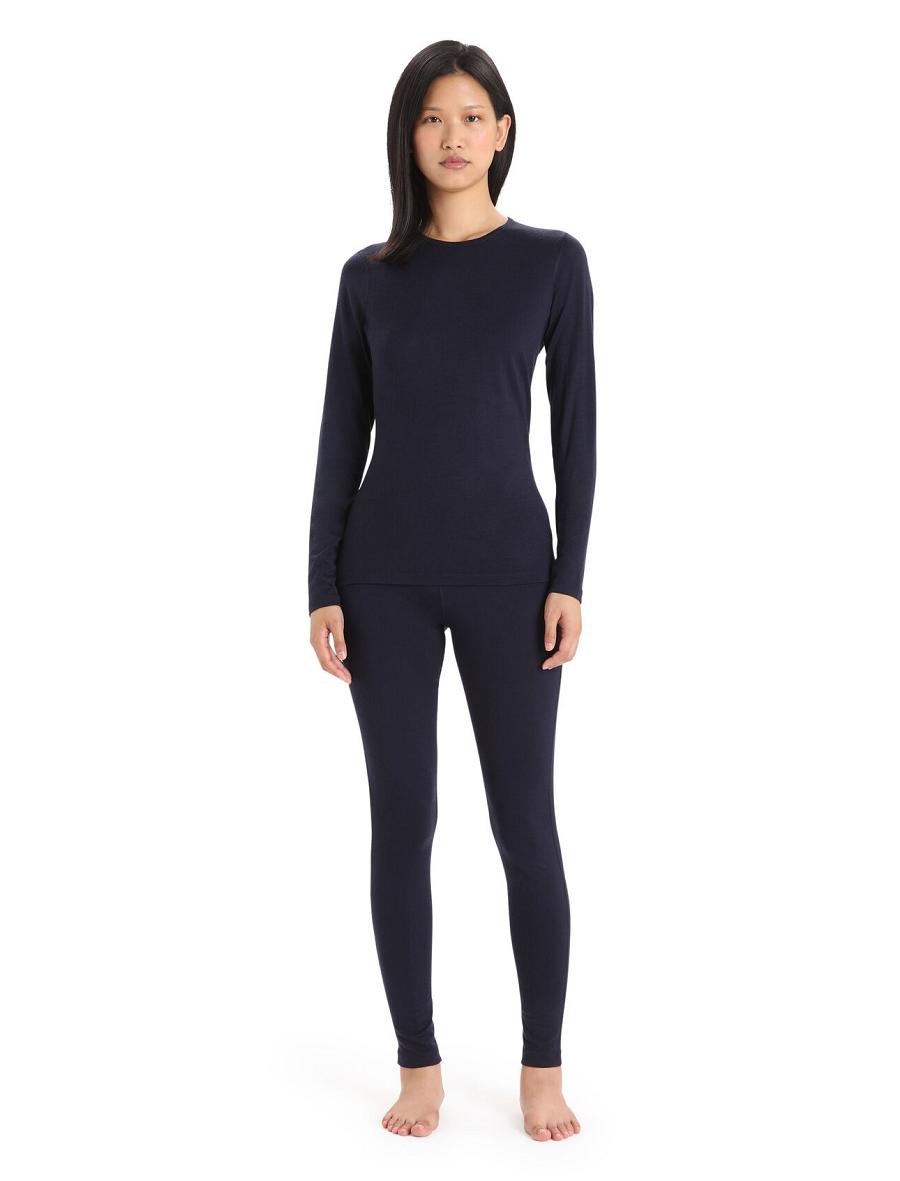 Icebreaker Merino 200 Oasis Thermal Leggings Naisten Base Layers Laivastonsininen | FI 1917HAPK